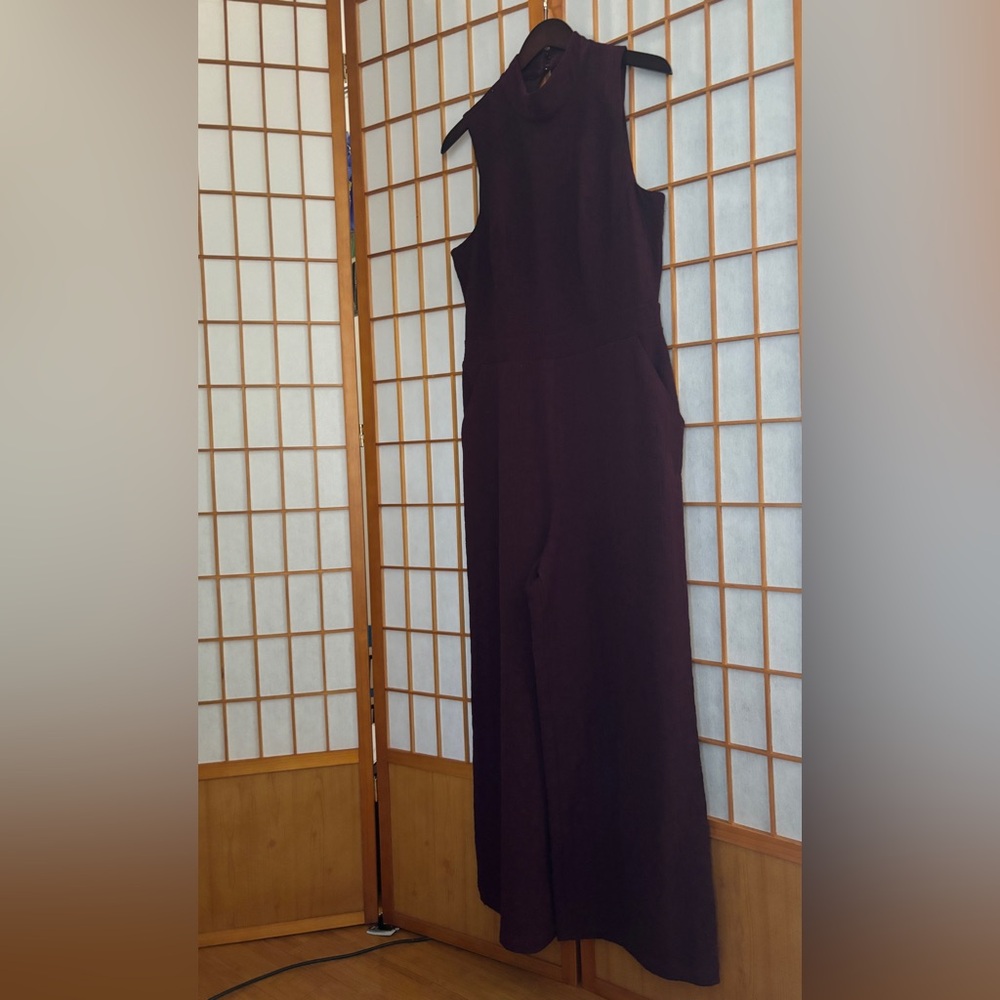 NWT Eva Franco Sleeveless Jumpsuit - Plum/Prune - M